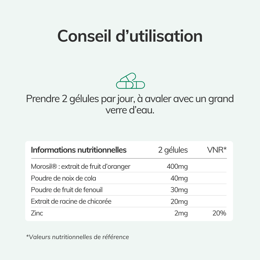 Complément alimentaire naturel brûle graisse Morosil®