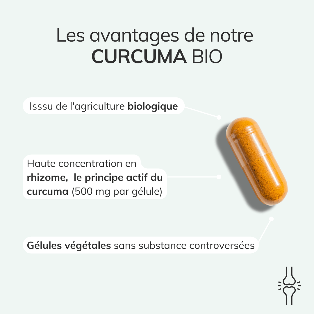 Complément alimentaire naturel articulation - Curcuma BIO
