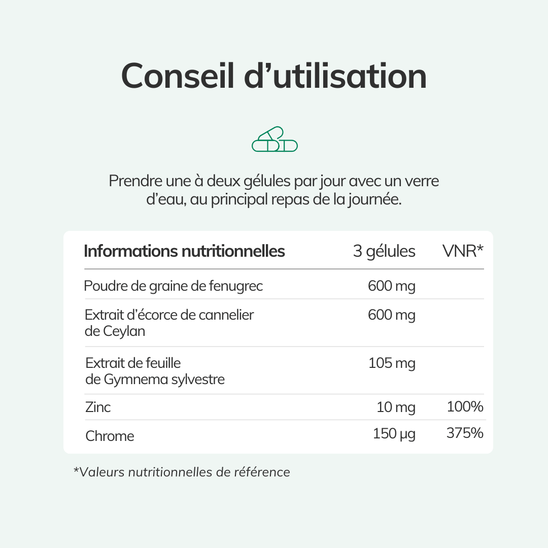 Complément naturel à la cannelle pour réguler la glycémie - Gluconorm