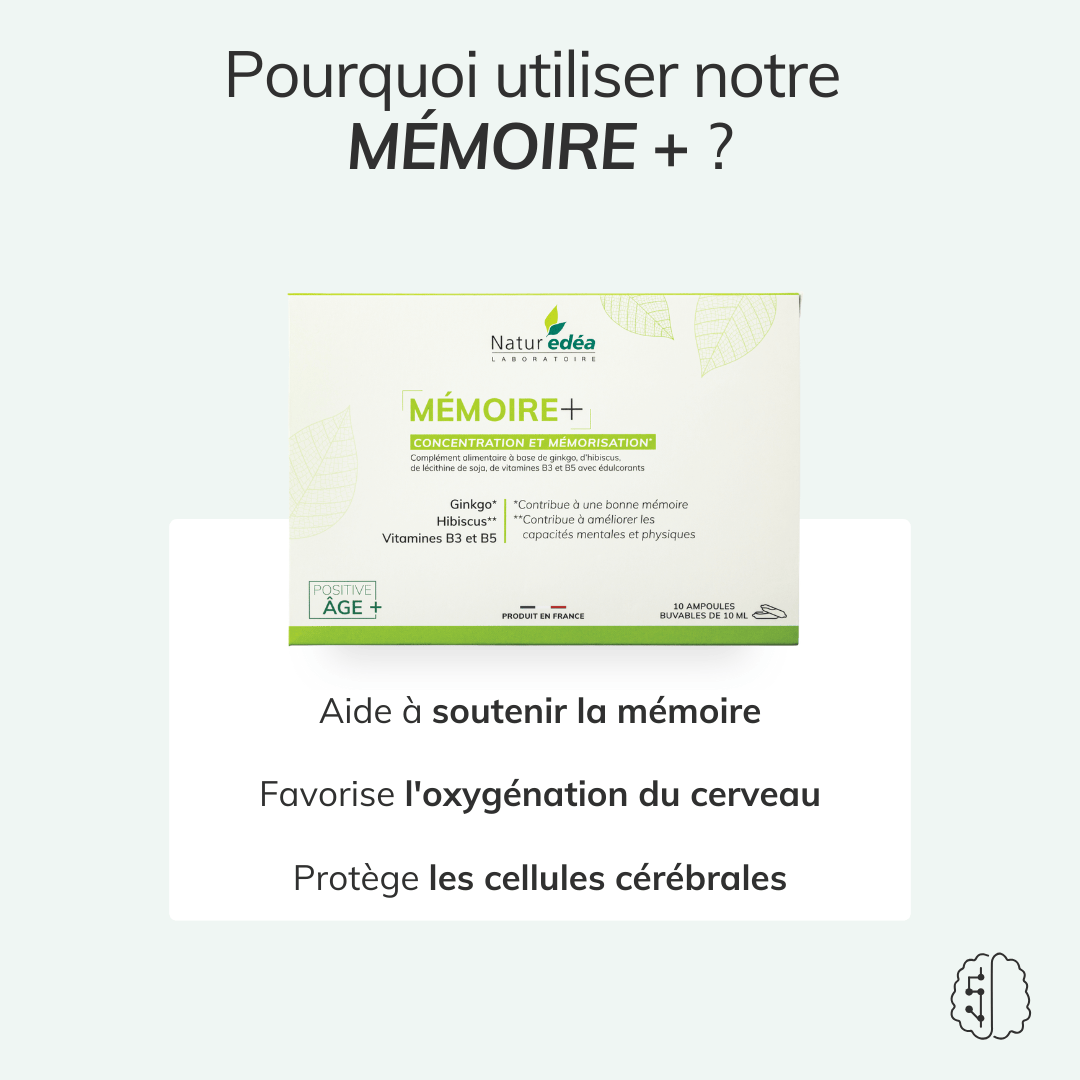 Complément alimentaire mémoire et concentration  : Mémoire +