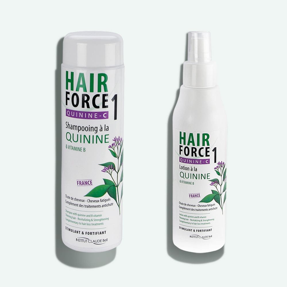 Flacon de shampooing et de lotion Hair Force 1