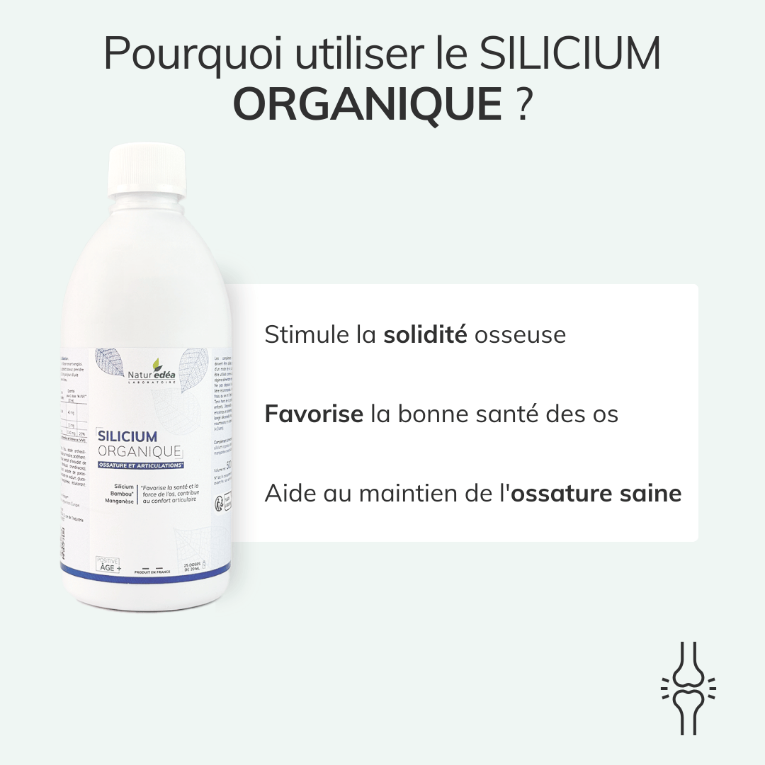 Complément alimentaire naturel santé des os - Silicium organique