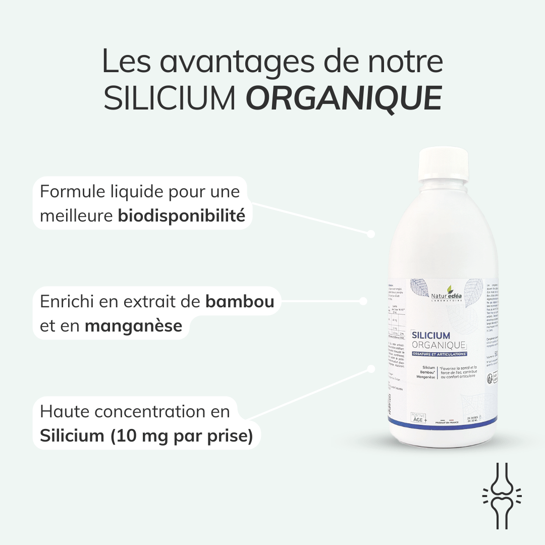 Complément alimentaire naturel santé des os - Silicium organique