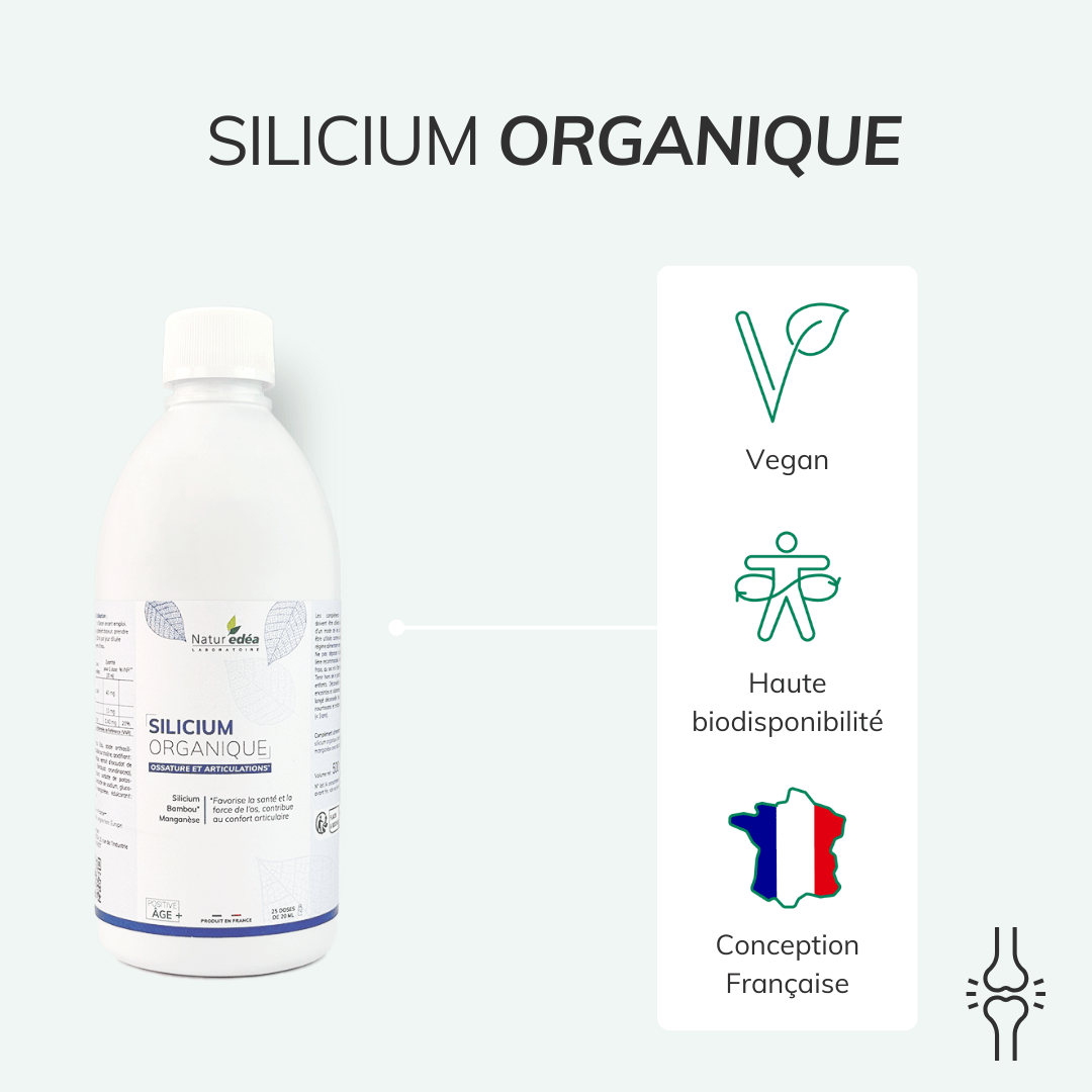Complément alimentaire naturel santé des os - Silicium organique