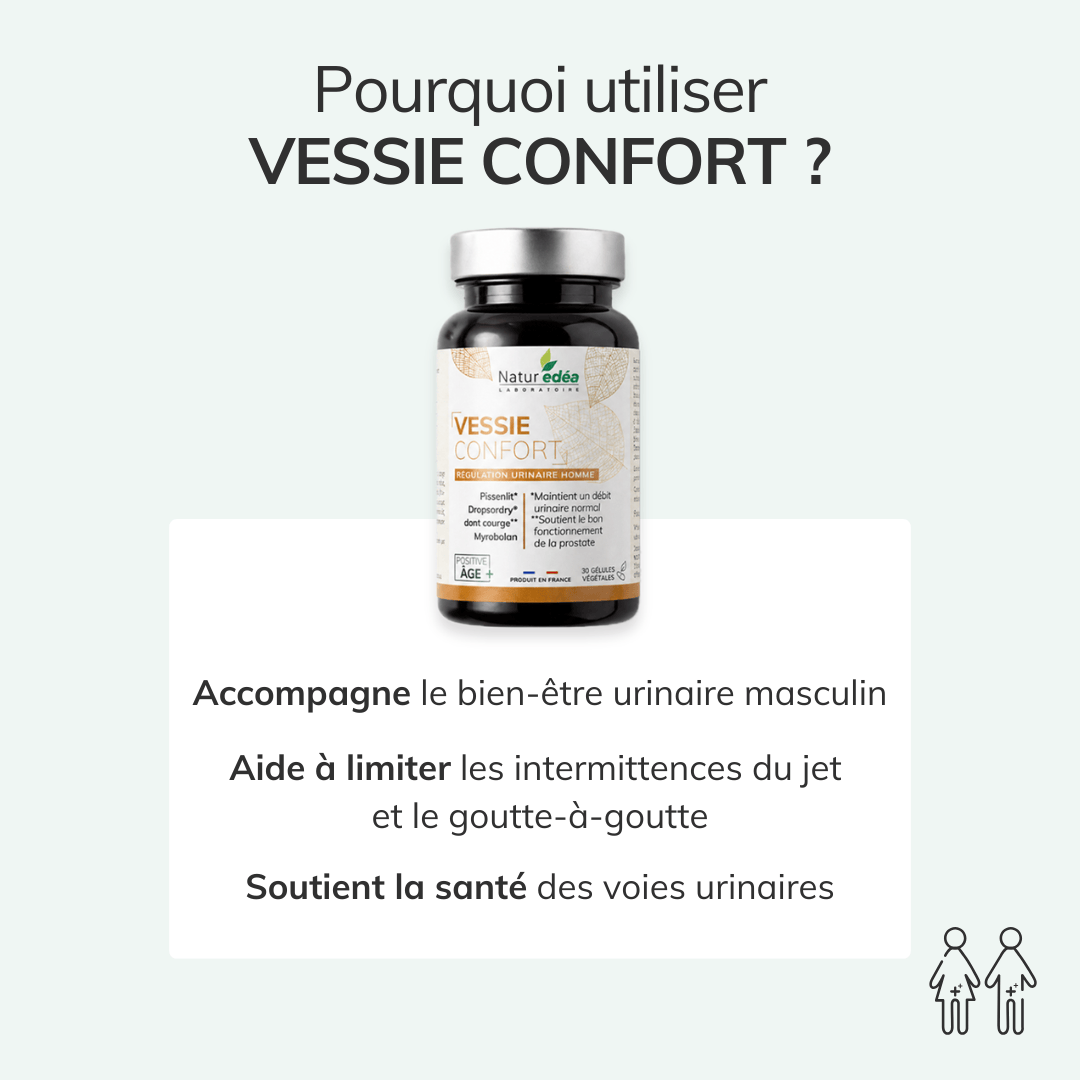 Fuite urinaire homme - Formule naturelle Vessie Confort